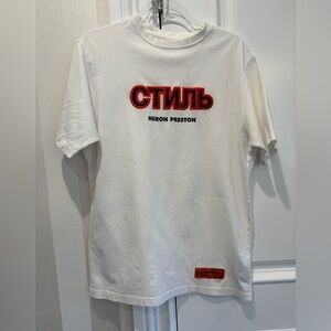 Heron Preston White Graphic T-Shirt